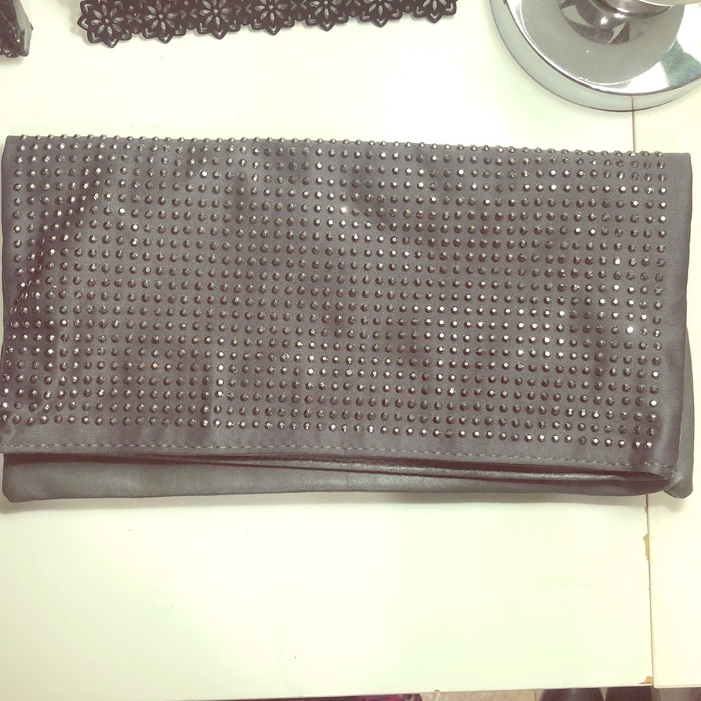 Rampage Rhinestone Fold-over Clutch